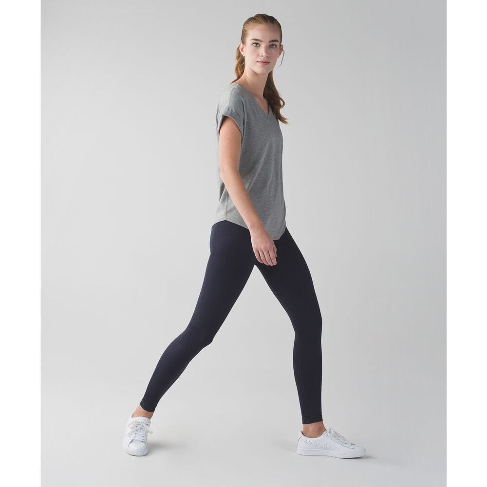 Lululemon Zone In Tight Navy Blue Sz 4 High Rise Leggings 27” Active Compression - Picture 3 of 13